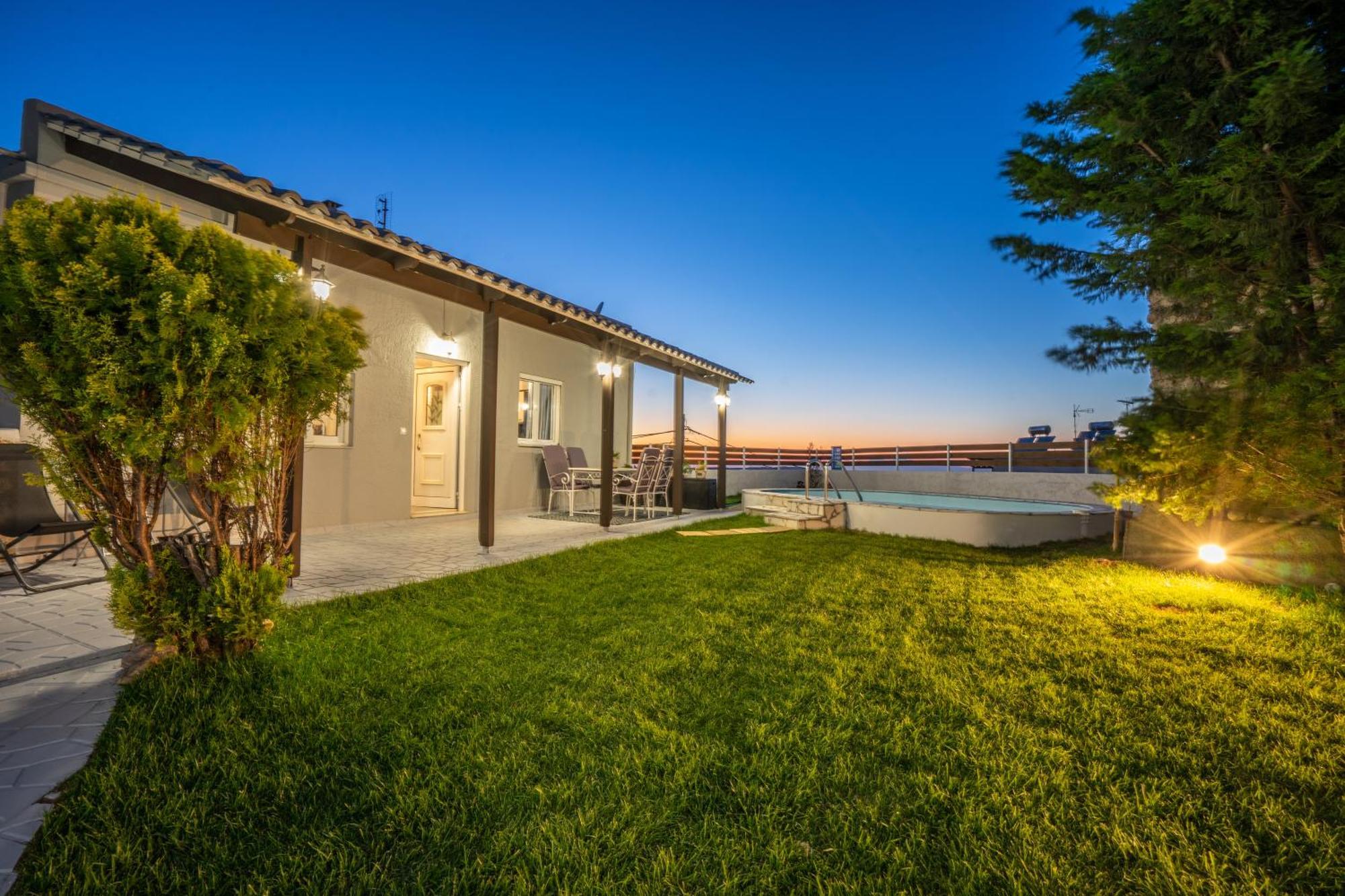Fontana Luxury Villa Salakos With Pool Near Beach Exterior foto